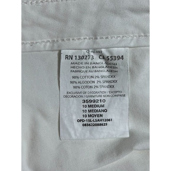 Lee Womens Relaxed Fit Avey Knit Waist Cargo Bermuda in White - Sz 10 Medium - Picture 5 of 6